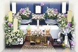 家族/親族葬プラン　花祭壇例1